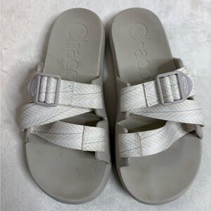 Chaco Chillos Ultra Light Slide Sandals Light Clay Beige Women’s Size 8